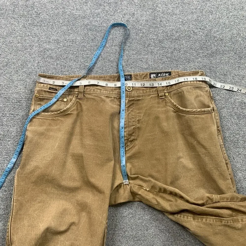 Kuhl Pants Mens 38 Beige Vintage Patina Dye 5 Pocket Stretch Utility Hiking Work